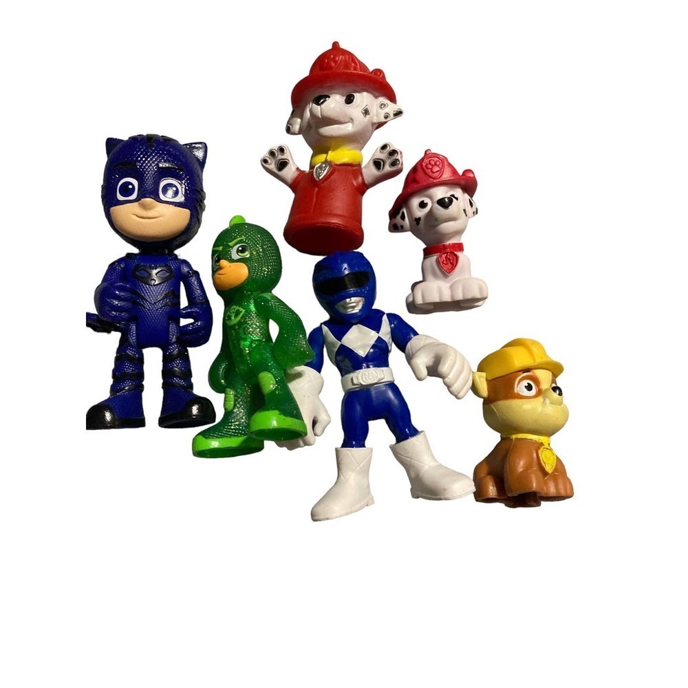 Superhero Mini Figure Lot Paw Patrol, Power Ranger, PJ Mask